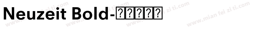 Neuzeit Bold字体转换